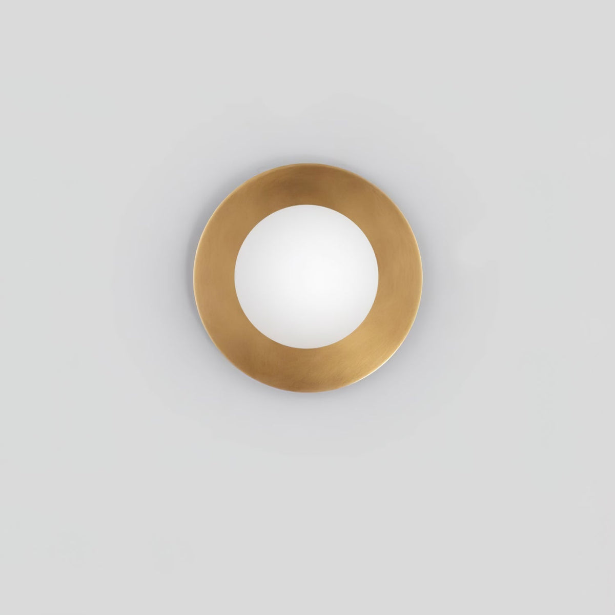 Godfrey Applique Murale Ronde Art Minimaliste en Laiton et Verre