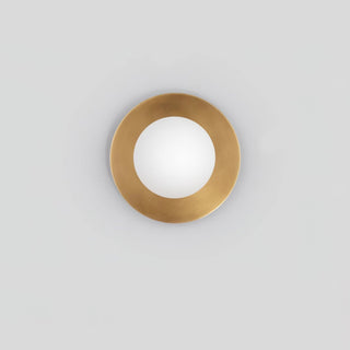 Godfrey Applique Murale Ronde Art Minimaliste en Laiton et Verre
