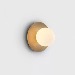 Godfrey Applique Murale Ronde Art Minimaliste en Laiton et Verre