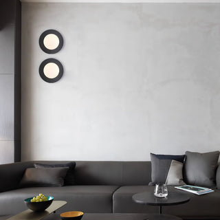 Godfrey Applique Murale Ronde Art Minimaliste en Laiton et Verre