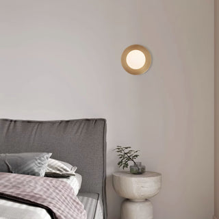 Godfrey Applique Murale Ronde Art Minimaliste en Laiton et Verre