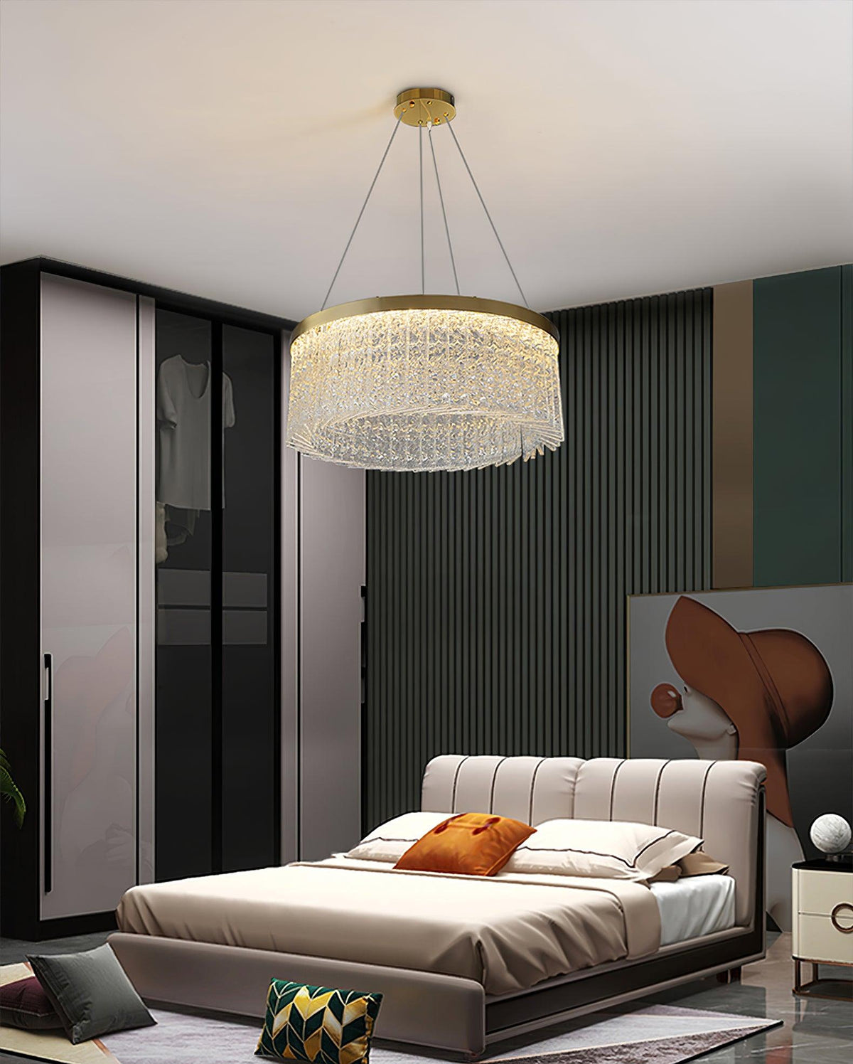 Pavielle Lustre Halo Rond en Cristal