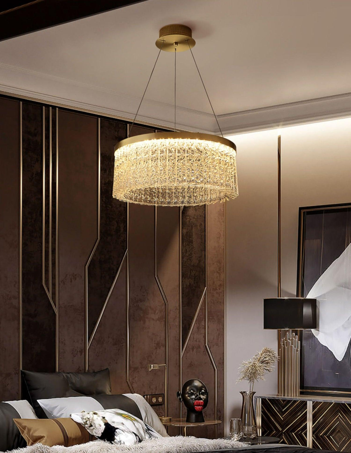 Pavielle Lustre Halo Rond en Cristal