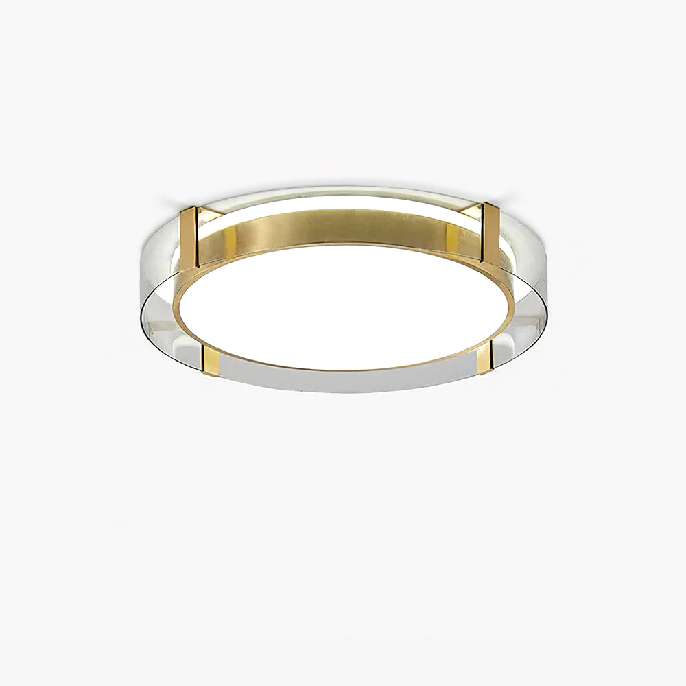 Rosiana Plafonnier Rond Métal Moderne