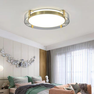 Erliris Plafonnier Rond Métal Moderne