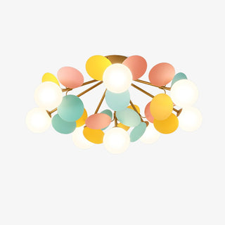 Solara Plafonnier Rond Macaron aux Couleurs Pastel-Luire