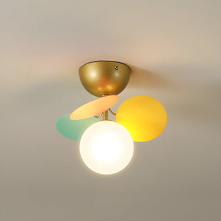 Solara Plafonnier Rond Macaron aux Couleurs Pastel-Luire