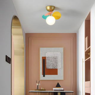 Solara Plafonnier Rond Macaron aux Couleurs Pastel-Luire