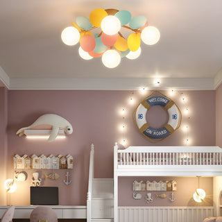 Solara Plafonnier Rond Macaron aux Couleurs Pastel-Luire