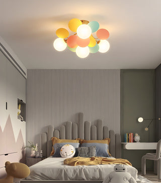 Solara Plafonnier Rond Macaron aux Couleurs Pastel-Luire
