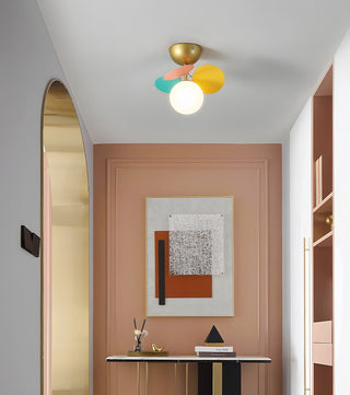 Solara Plafonnier Rond Macaron aux Couleurs Pastel-Luire