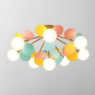 Solara Plafonnier Rond Macaron aux Couleurs Pastel-Luire