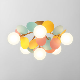 Solara Plafonnier Rond Macaron aux Couleurs Pastel-Luire