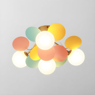 Solara Plafonnier Rond Macaron aux Couleurs Pastel-Luire