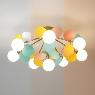 Solara Plafonnier Rond Macaron aux Couleurs Pastel-Luire