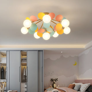 Solara Plafonnier Rond Macaron aux Couleurs Pastel-Luire