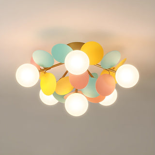 Solara Plafonnier Rond Macaron aux Couleurs Pastel-Luire