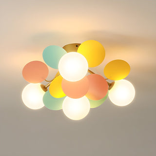 Solara Plafonnier Rond Macaron aux Couleurs Pastel-Luire