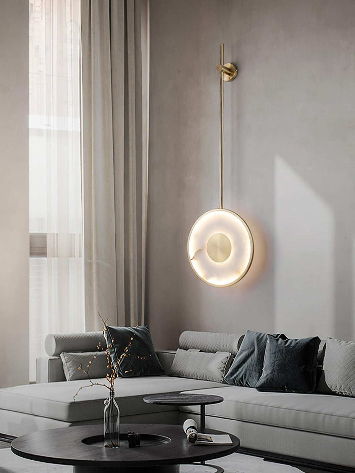 Perelle Suspension Minimaliste en Albâtre