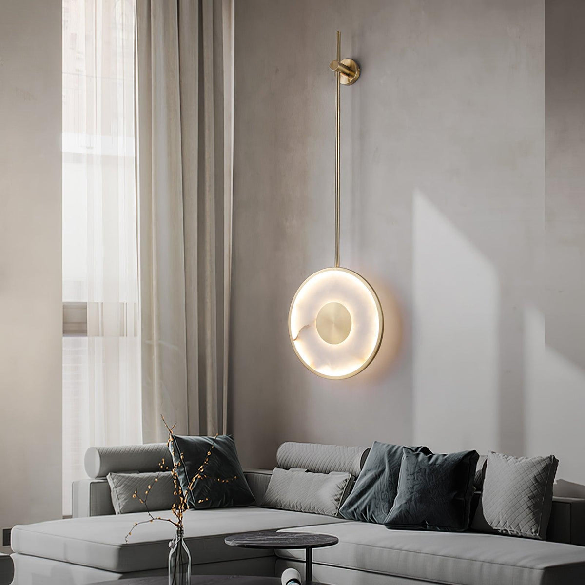 Perelle Suspension Minimaliste en Albâtre