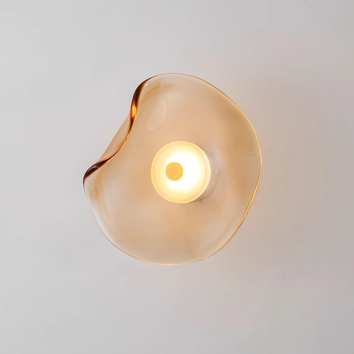 Kira Amber Glass Wall Light-Neutral Decor