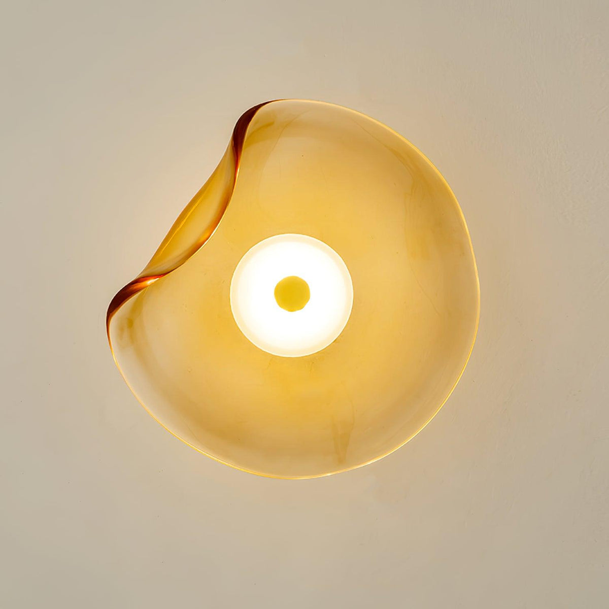 Kira Amber Glass Wall Light-Neutral Decor