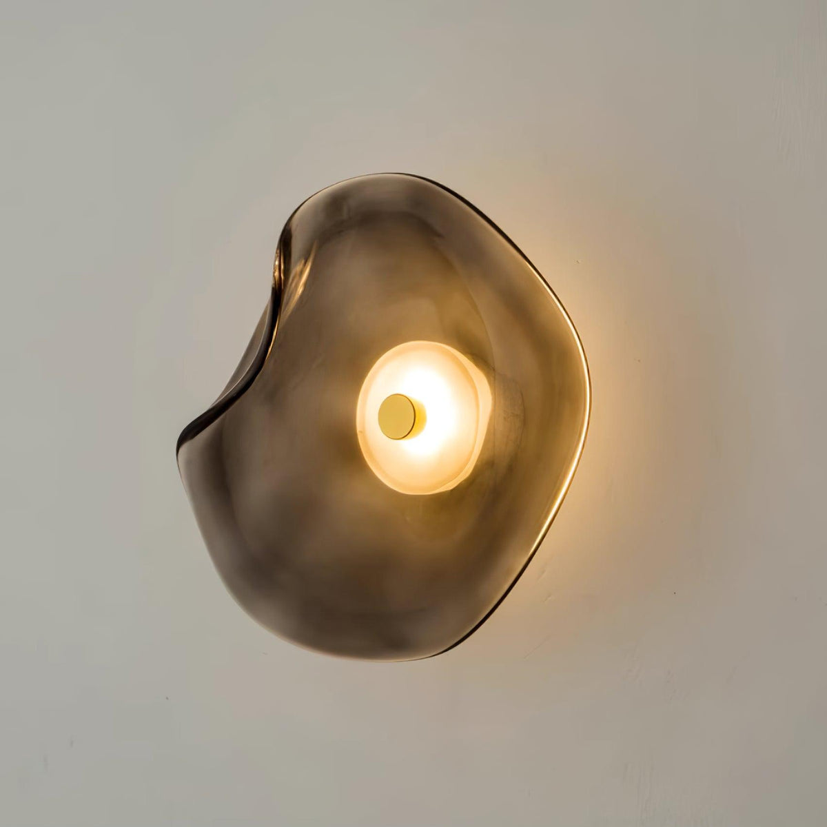 Kira Amber Glass Wall Light-Neutral Decor