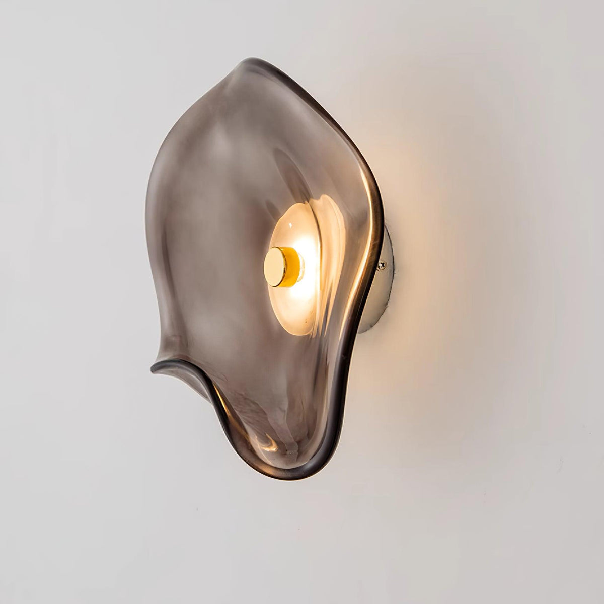 Kira Amber Glass Wall Light-Neutral Decor