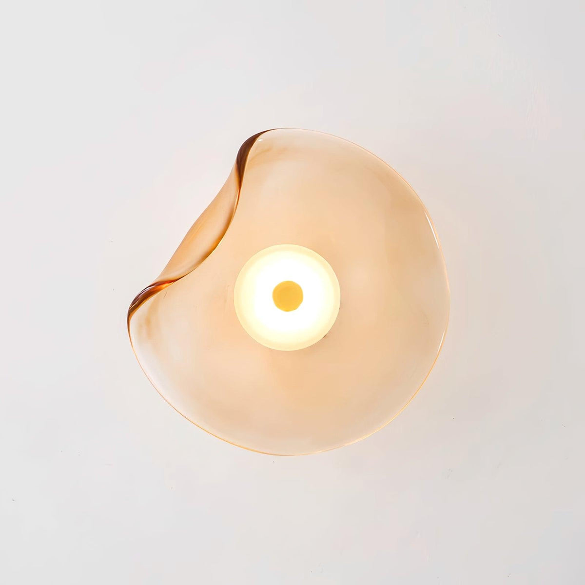 Kira Amber Glass Wall Light-Neutral Decor