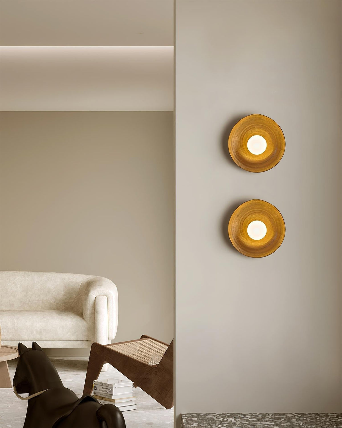 Wall Lamp Fiberglass Globe Nordic-Neutral Decor
