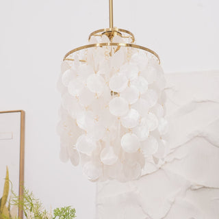 Lustra Suspension Lampe Anneau Rond en Coquillage