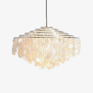 Lustra Suspension Lampe Anneau Rond en Coquillage