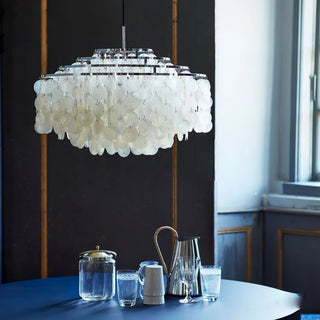 Lustra Suspension Lampe Anneau Rond en Coquillage