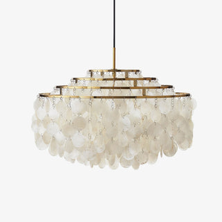 Lustra Suspension Lampe Anneau Rond en Coquillage