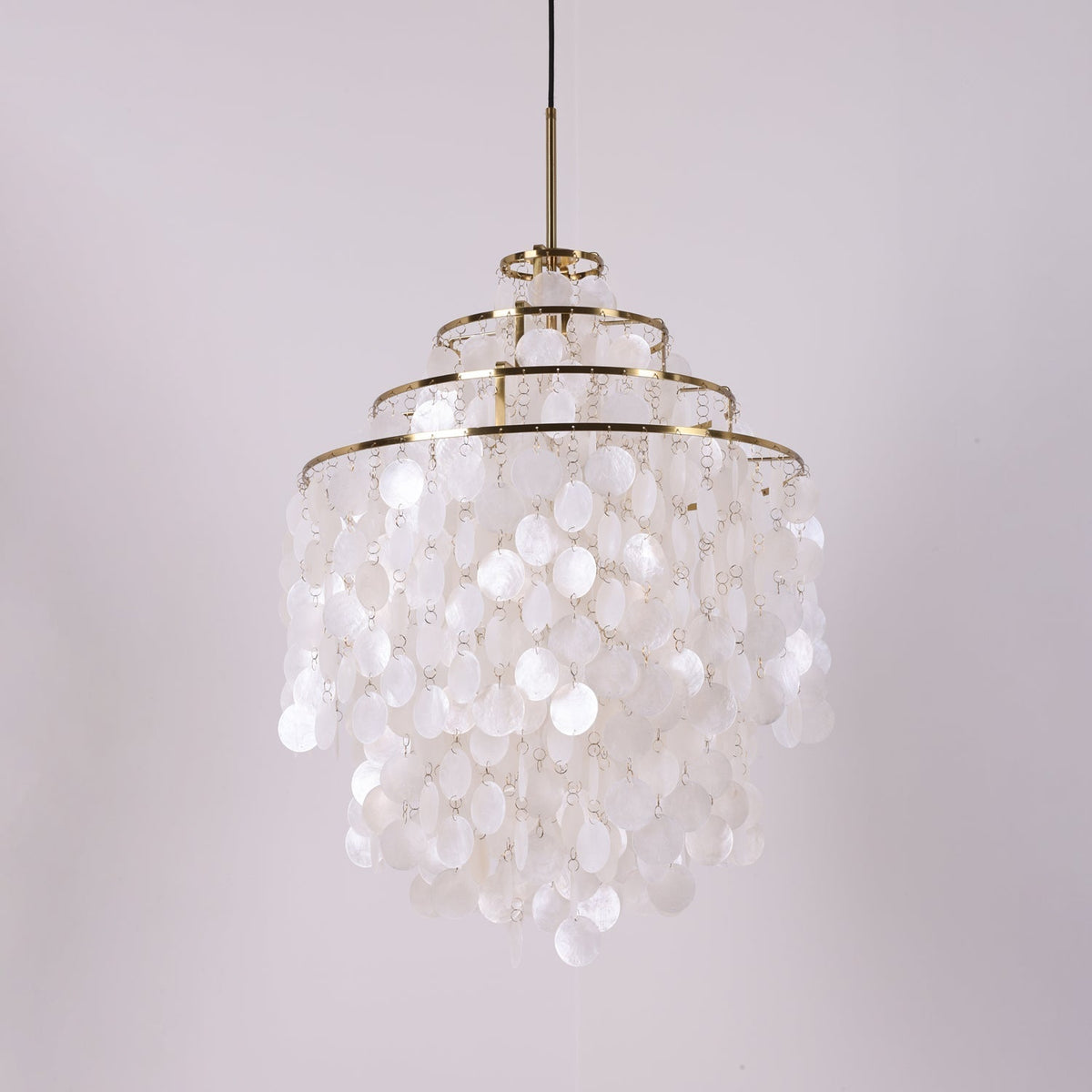 Delene Suspension Lampe Anneau Rond en Coquillage