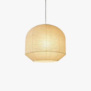 Rounded Paper Pendant Lamp-Neutral Decor