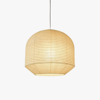 Rounded Paper Pendant Lamp-Neutral Decor