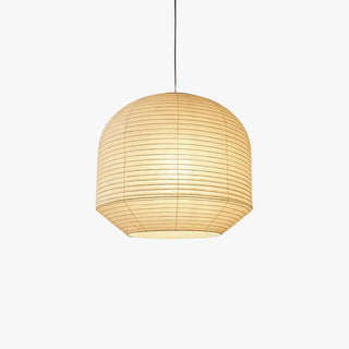 Rounded Paper Pendant Lamp-Neutral Decor