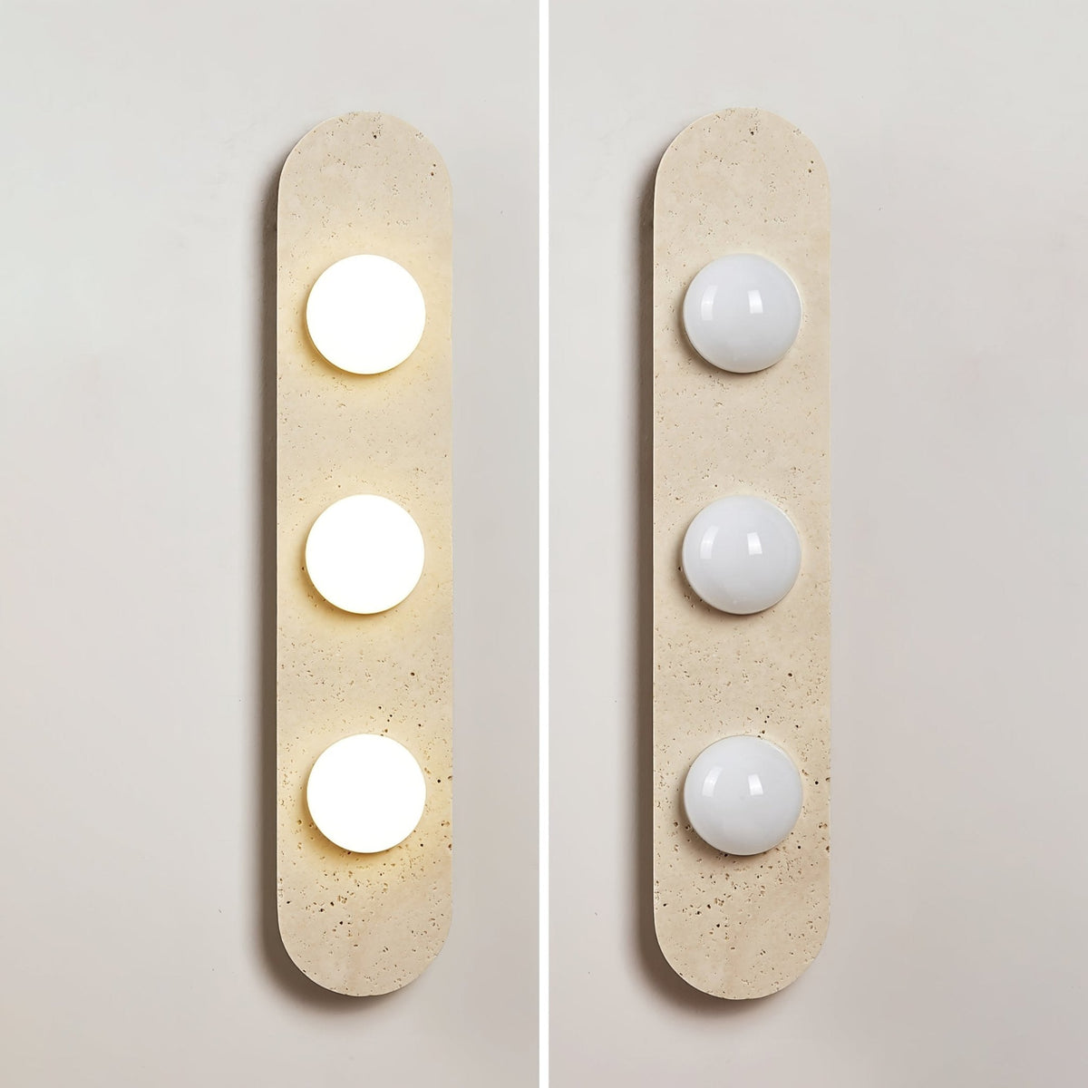 Zasoliel Applique Murale Minimaliste en Travertin