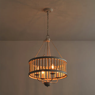 Ivsileth Lustre en Bois et Métal avec Perles Premium