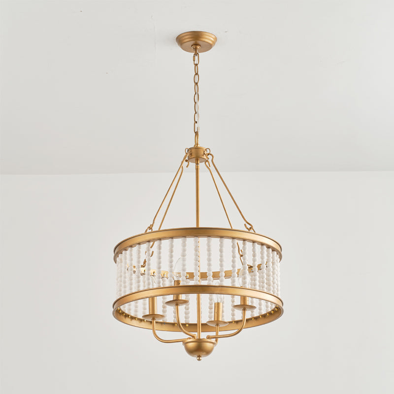 Ivsileth Lustre en Bois et Métal avec Perles Premium