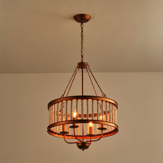 Ivsileth Lustre en Bois et Métal avec Perles Premium