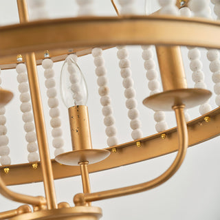 Ivsileth Lustre en Bois et Métal avec Perles Premium
