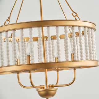 Ivsileth Lustre en Bois et Métal avec Perles Premium