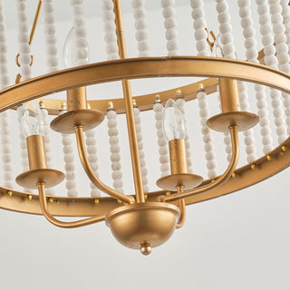 Ivsileth Lustre en Bois et Métal avec Perles Premium