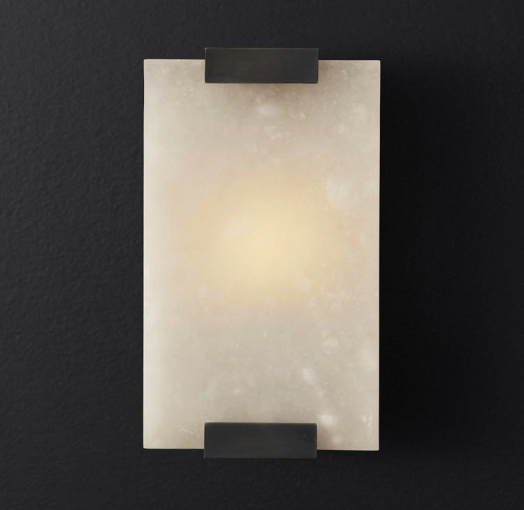 Velen Wall Lamp Alabaster Panel Glow-Neutral Decor