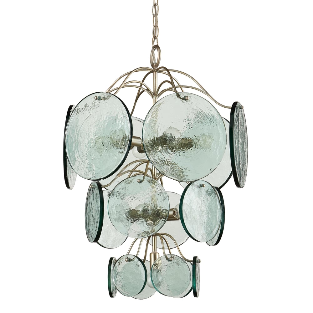 Orleva Lustre en Verre Disc Moderne