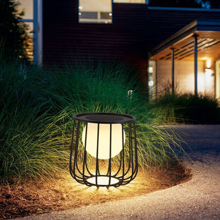 Rowan Cage Solar Lantern Outdoor Lamp-Neutral Decor