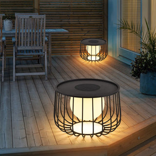 Rowan Cage Solar Lantern Outdoor Lamp-Neutral Decor