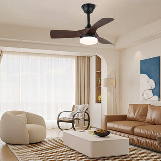 Orlen Ventilateur de Plafond avec Éclairage en Bois Minimaliste